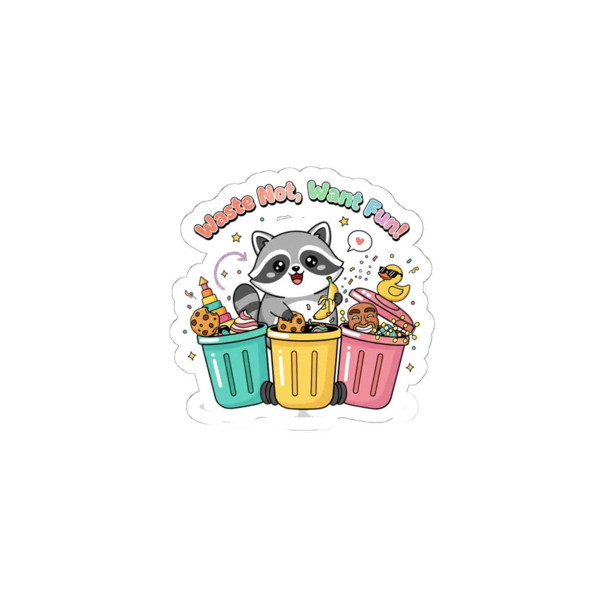 Trash Panda Christmas Racoon Sticker | Trash Animal Joy, Cute Holiday Opossum